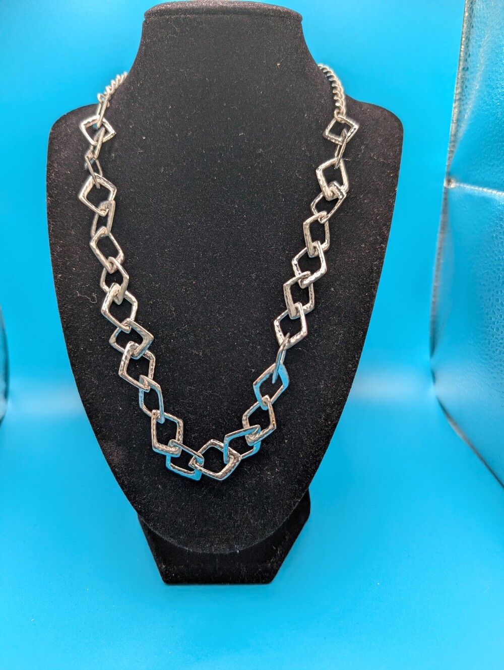 Silver Geometric Link Necklace - Women Jewelry